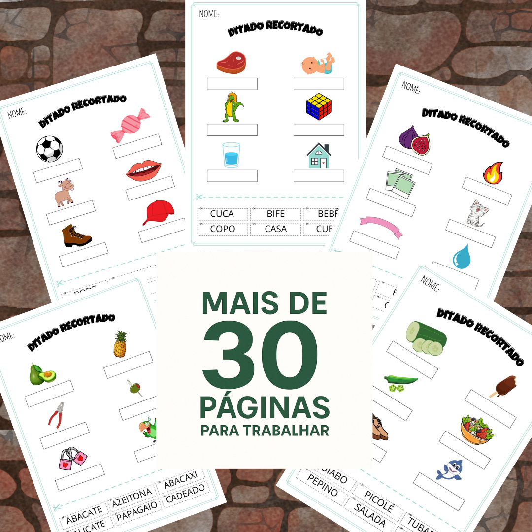 DITADO RECORTADO – ATIVIDADES INTERATIVAS PARA ALFABETIZAÇÃO