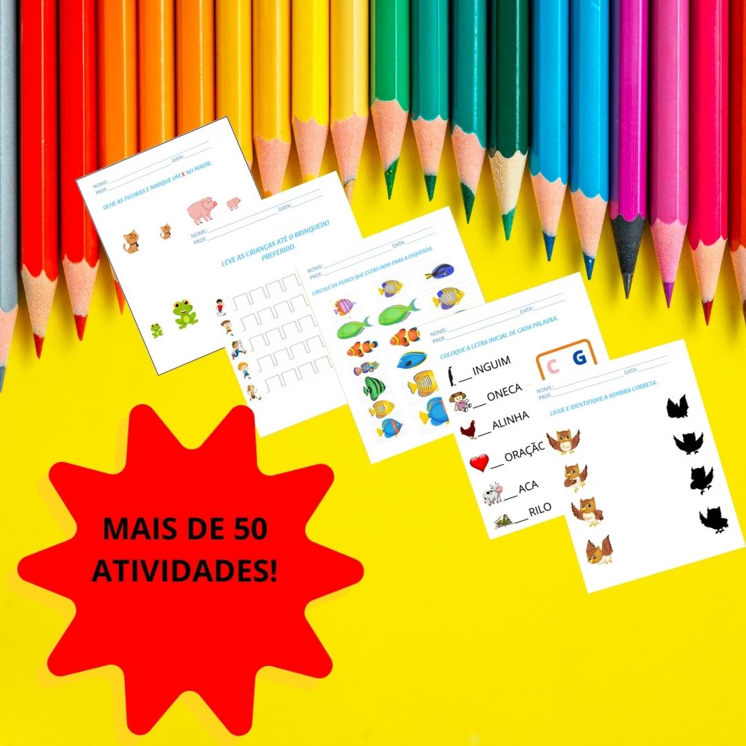 ATIVIDADES PARA CRIANÇAS EM FASE DE ALFABETIZAÇÃO, AUTISTAS OU TDAH
